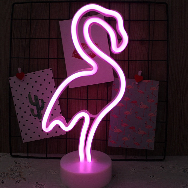 Rainbow Unicorn Neon Led Night Lamp Girls Bedroom Warm Night Light Room Decoration 3d Acrylic Table Desk Lamp Gifts - IndieGlow