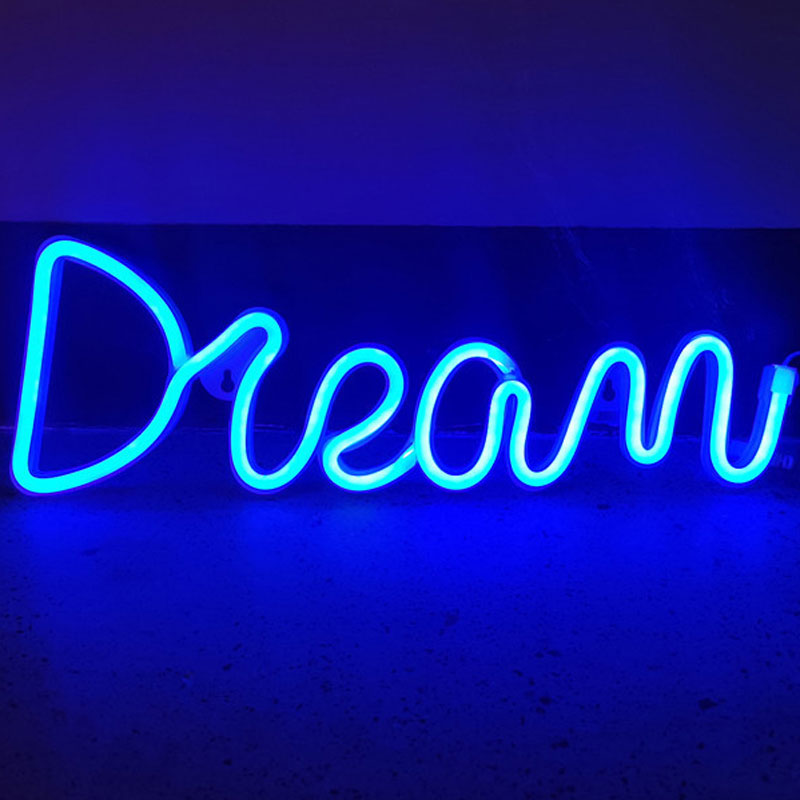 LED Dream Shape Neon Sign Powered By USB and Battery Neon Lamp for Wall Living Room Decor Neon Light for Wedding Holiday Supply - IndieGlow